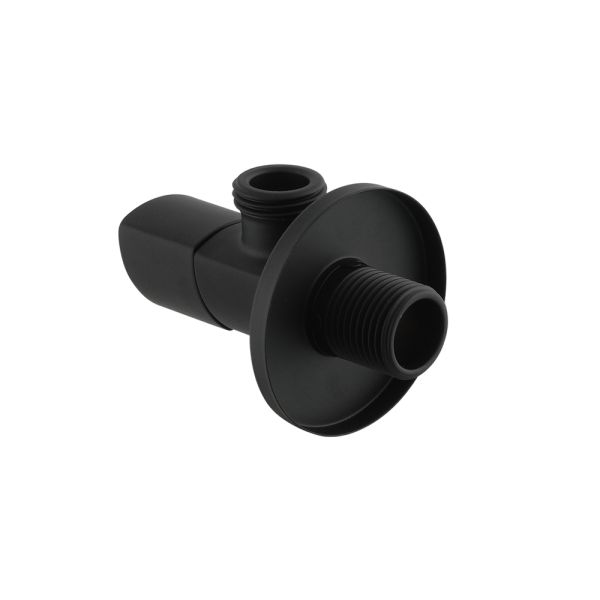 071747  | Кран прил.кут. 1/2х1/2 з керам. зап.ел. RELO Black RAFTEC VK8010