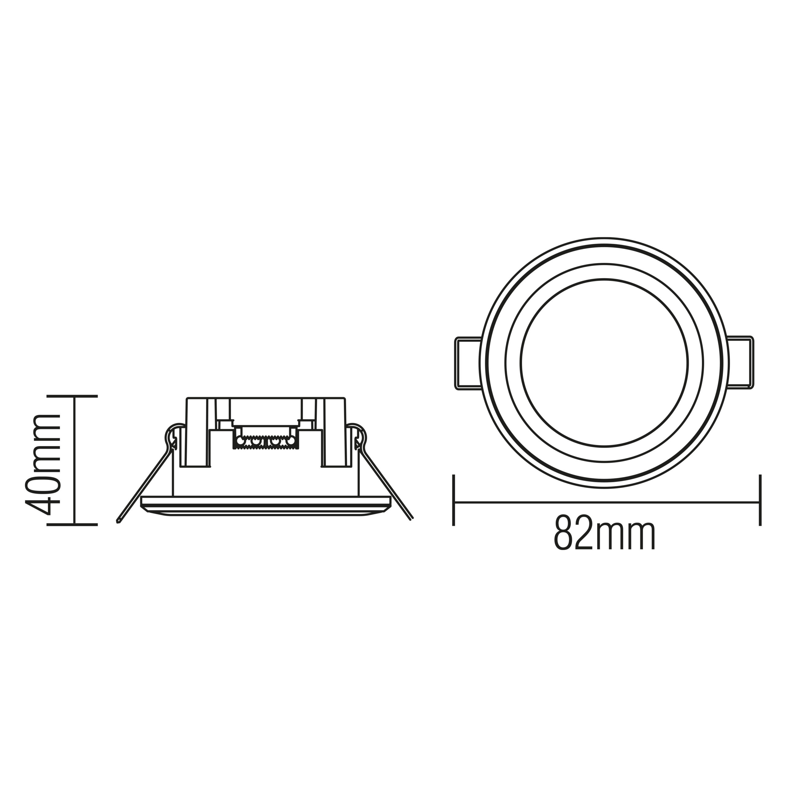 016-071-0005-010 Світильник вбудований LED 5W 4200K 350Lm 170-265V d-82мм білий кругл.