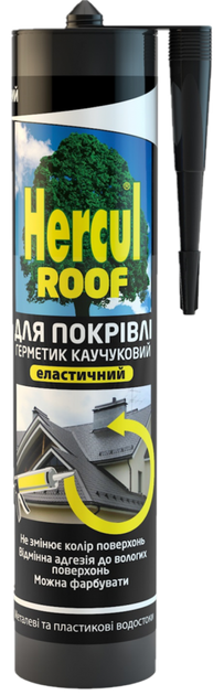 Герметик каучуковий (покрівельний)”HERCUL ROOF” прозорий 280ми