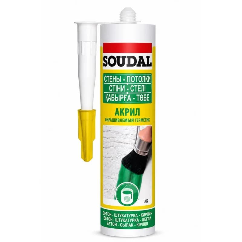 Герметик Soudal акриловий білий 280мл