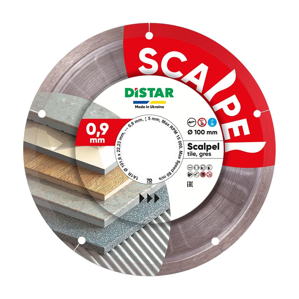 Круг алмазний вiдрiзний 1A1R 101,6×0,9/0,5x5x22,23 Scalpel