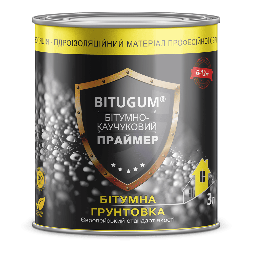 Праймер BITUGUM 3л бітумно-каучуковий
