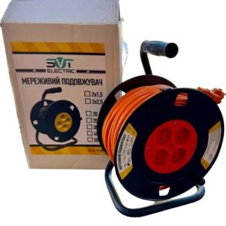 Подовжувач на котушці 2х1,5 50 м Orange svt Electric