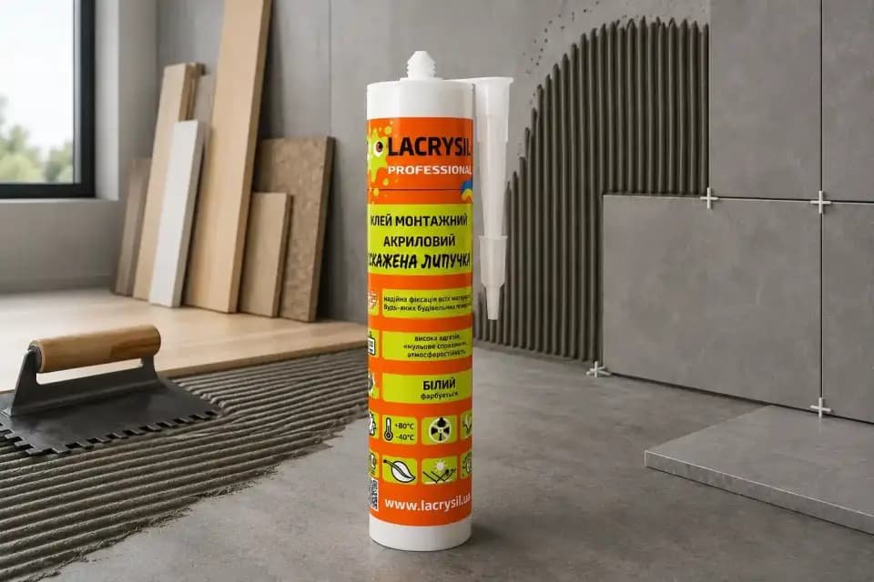 Рідкі цвяхи LACRYSIL Скажена липучка білий