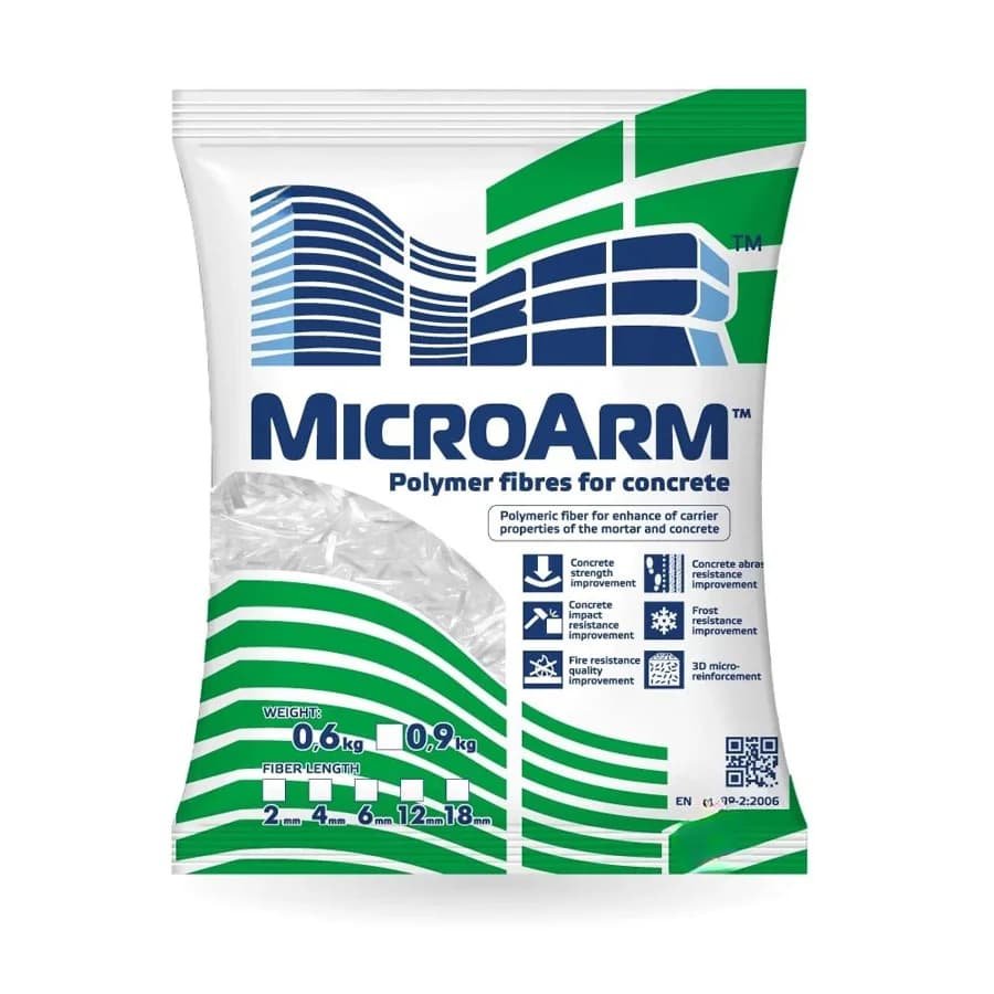 Волокно армуюче поліпропіленове “MicroArm” 12мм – 0,9кг/20шт.