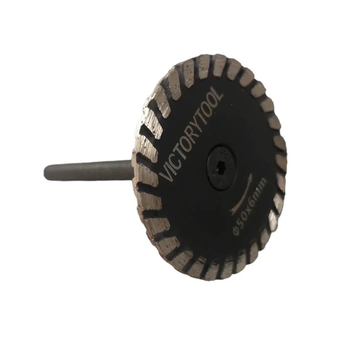 Алмазний диск VICTORYTOOL 50 мм для чищення клею під СВП на дриль з хвостовиком